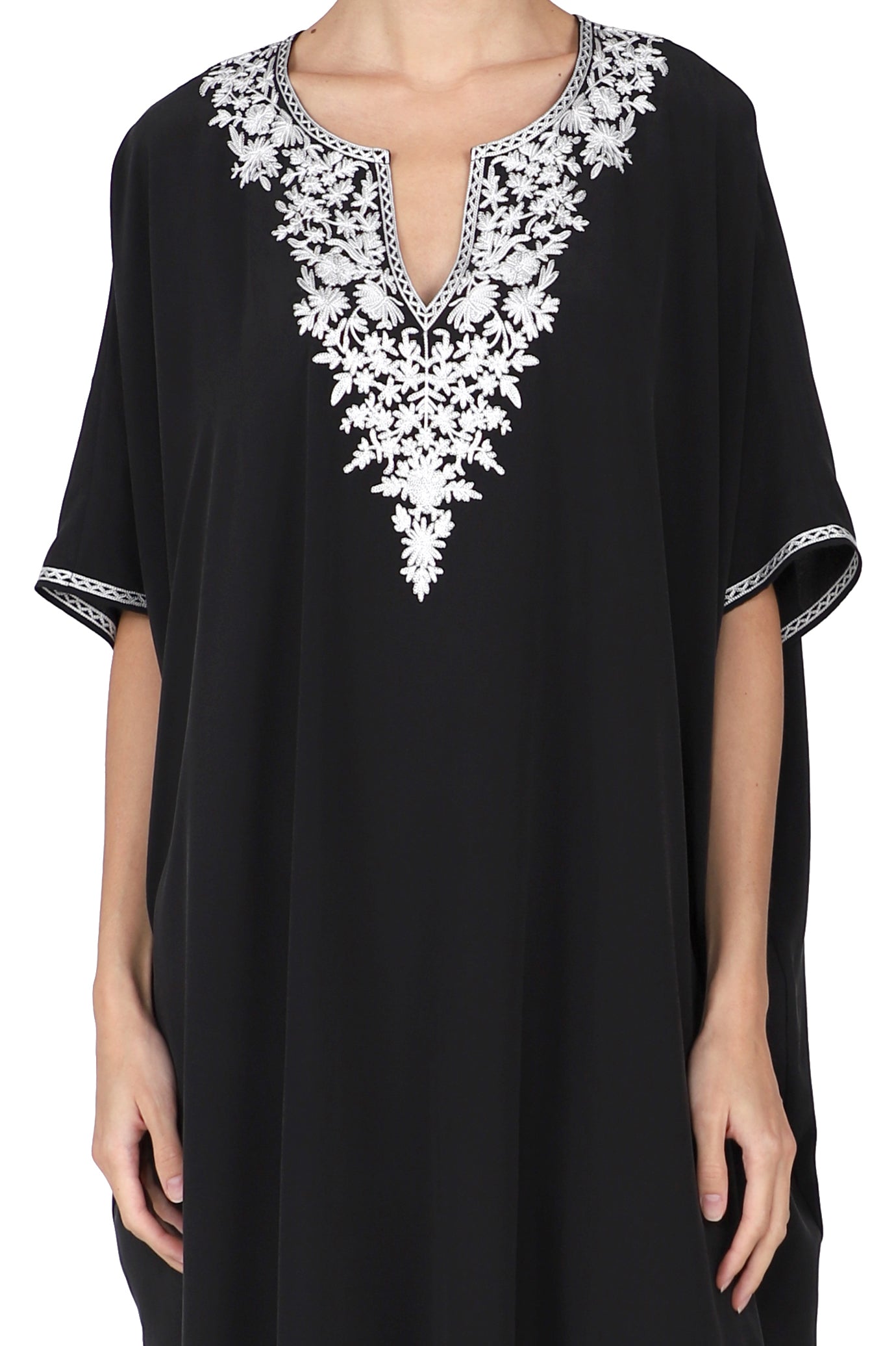 Midi Length Embroidered Boubou Caftan