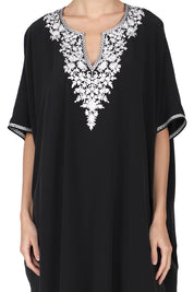 Midi Length Embroidered Boubou Caftan