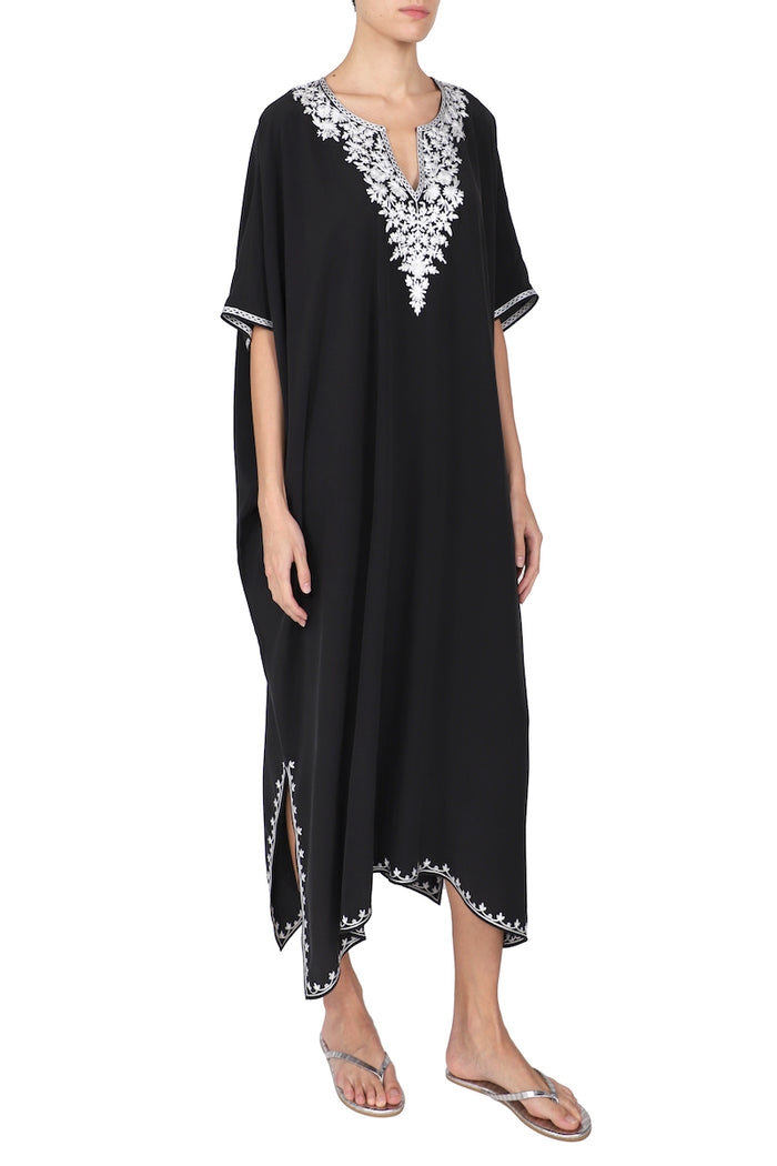 Midi Length Embroidered Boubou Caftan