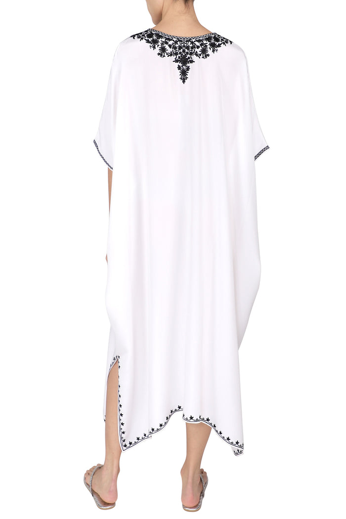 Midi Length Embroidered Boubou Caftan