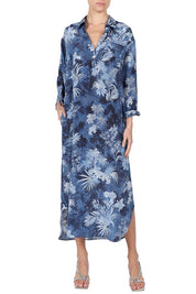 Printed Silk Crêpe de Chine Polo Dress