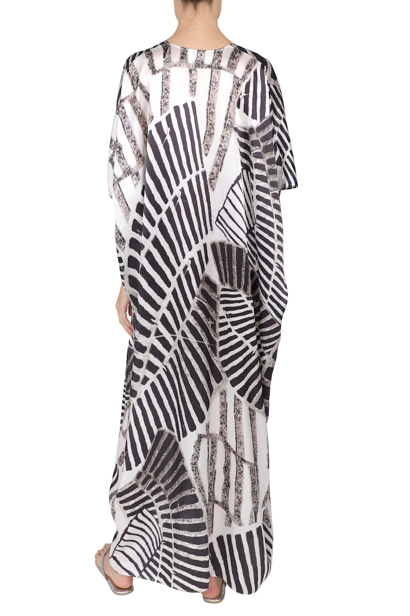 Zebra Palm Boubou Caftan