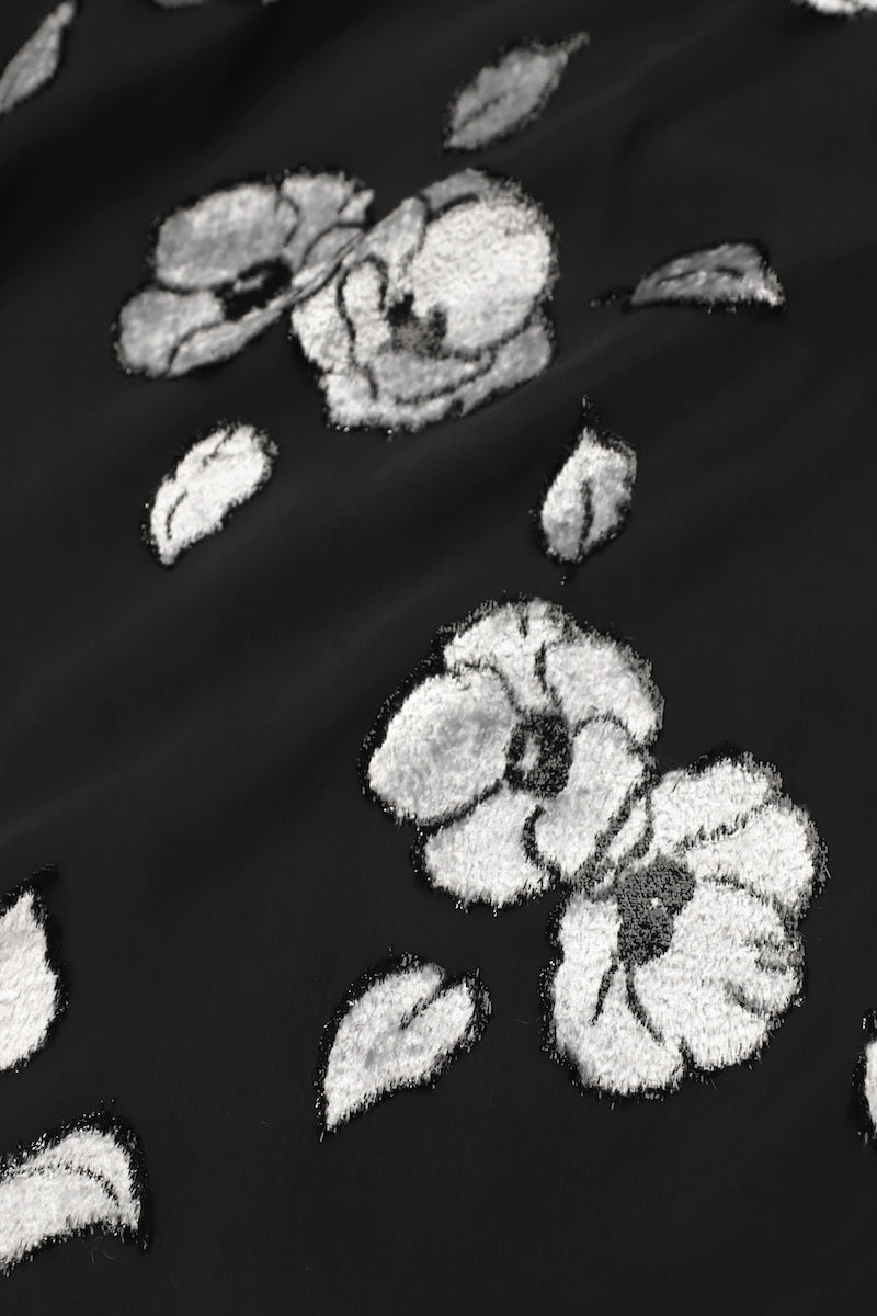 Camelia Dévore Velour Boubou Caftan