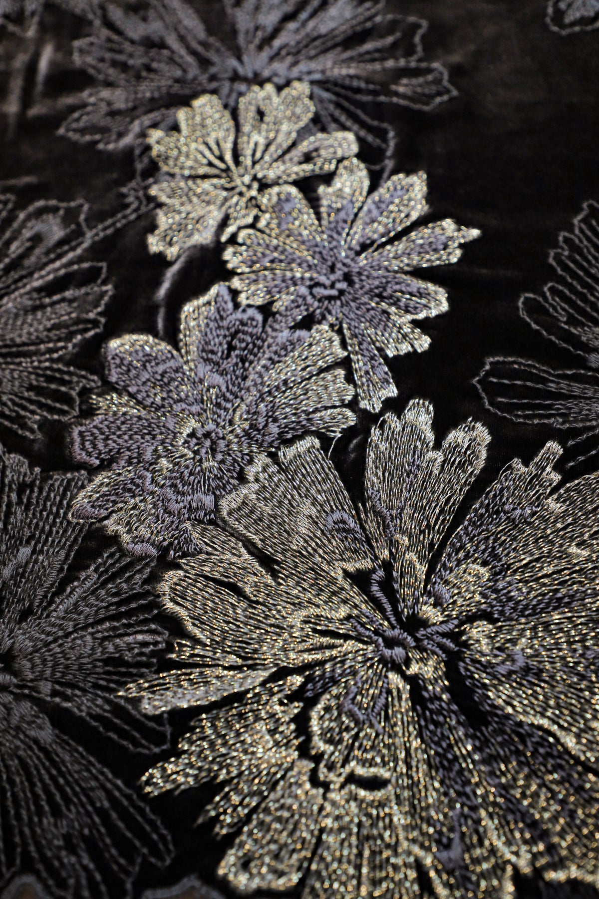 Embroidered Velour Coat