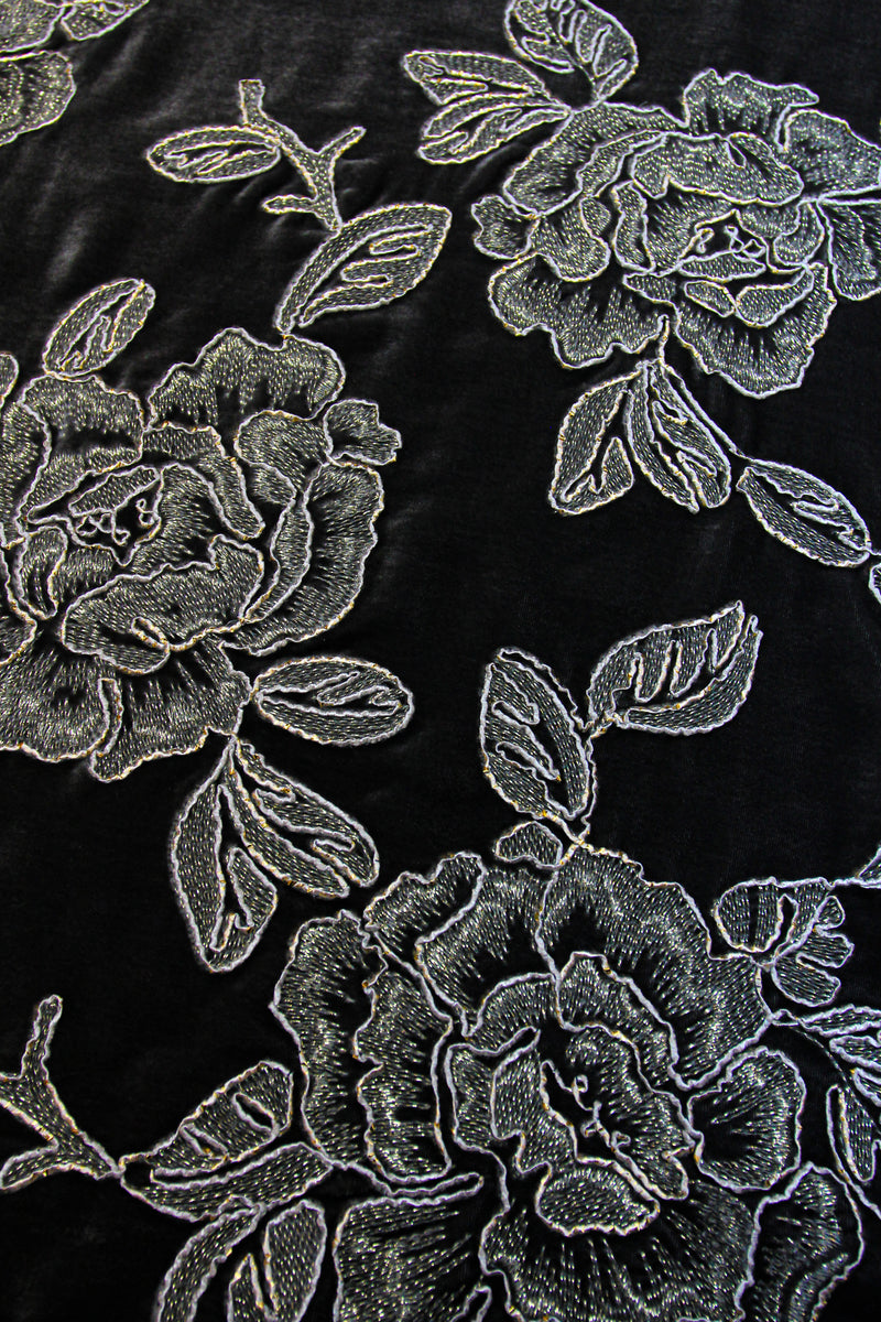 Embroidered Velour Cami Dress look
