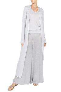 Metallic Knit Cardi Coat