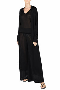 Metallic Knit Cardi Coat
