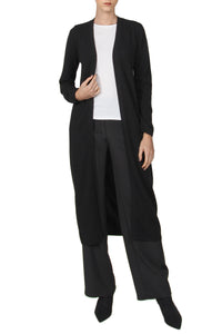 Black Cashmere Cardi Coat