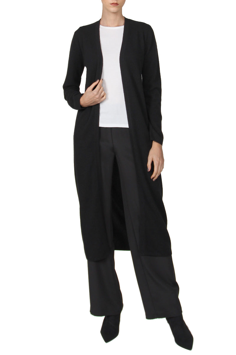 Black Cashmere Cardi Coat