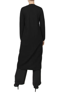 Black Cashmere Cardi Coat