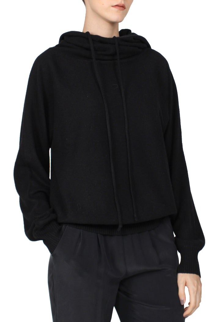 Black Cashmere Hoodie