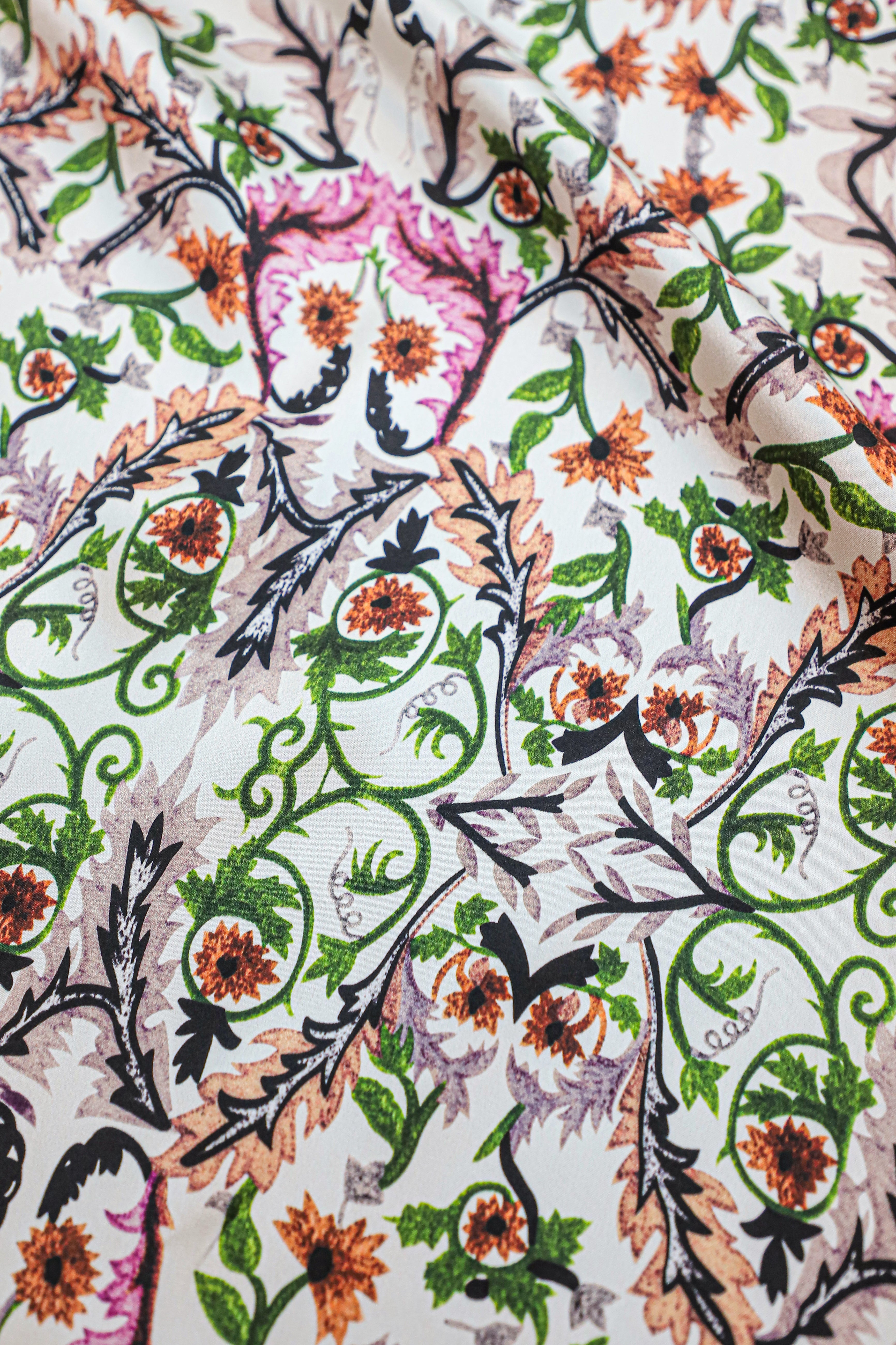 Silk Satin Mao Collar Dress