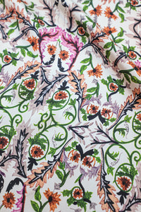 Printed Silk Satin Sun Dress