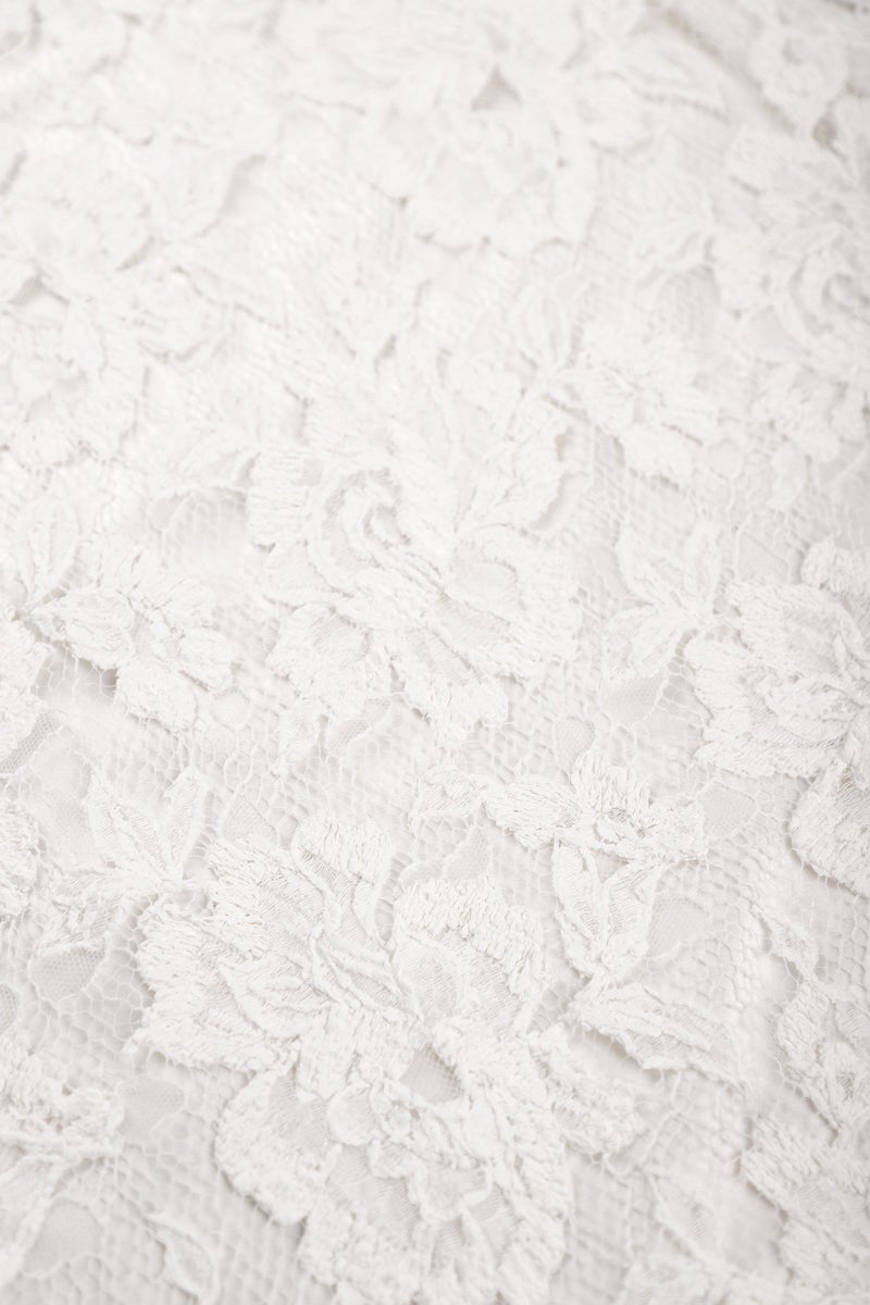Floral Embroidered Lace Skirt
