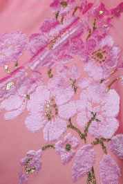 Rose Velour Devore Boubou Caftan