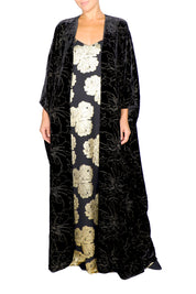 Embroidered Velour Cover Up