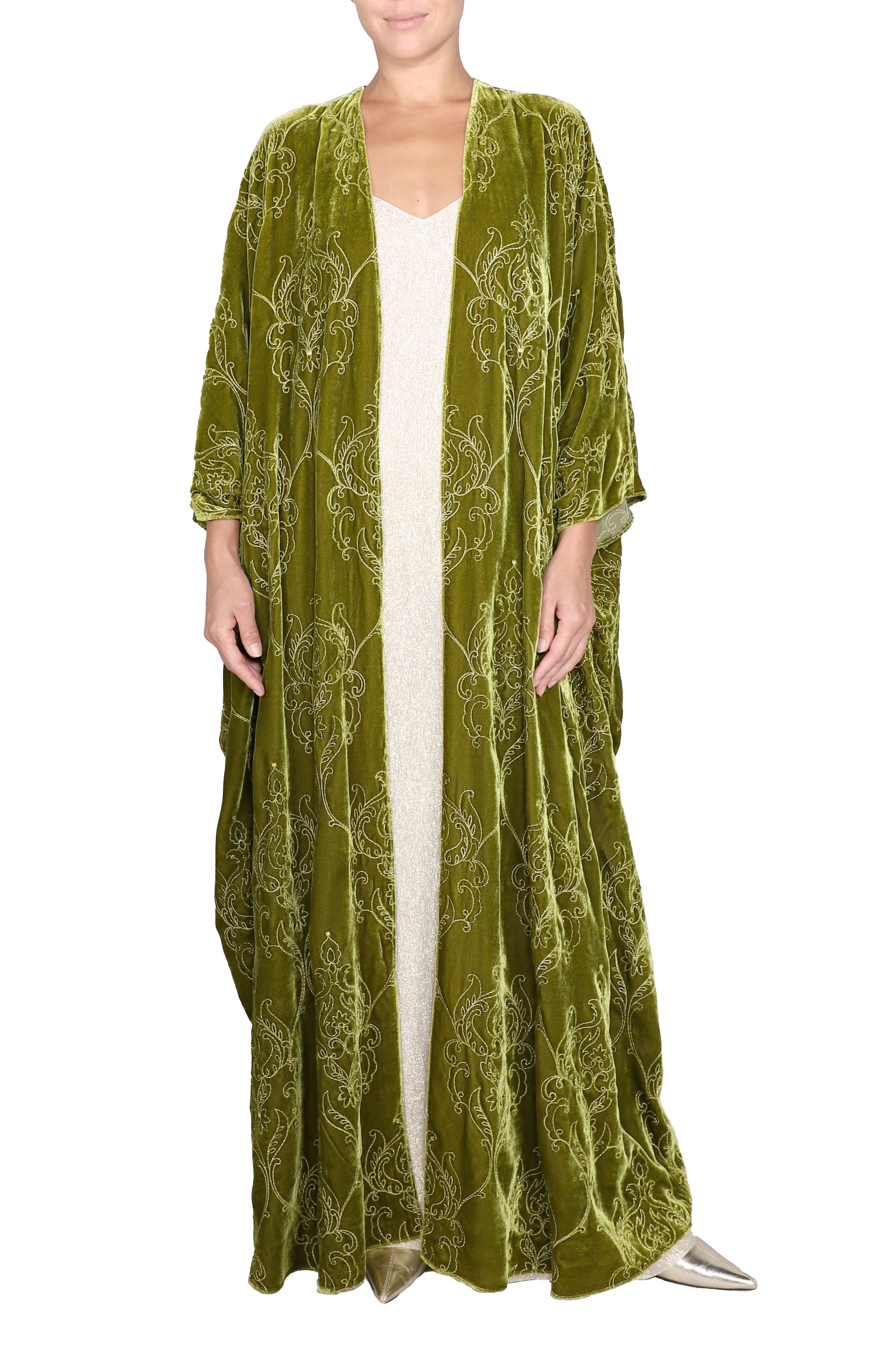 Embroidered Velour Cover Up