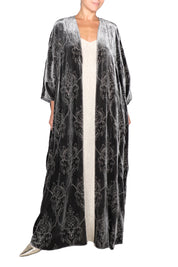 Embroidered Velour Cover Up