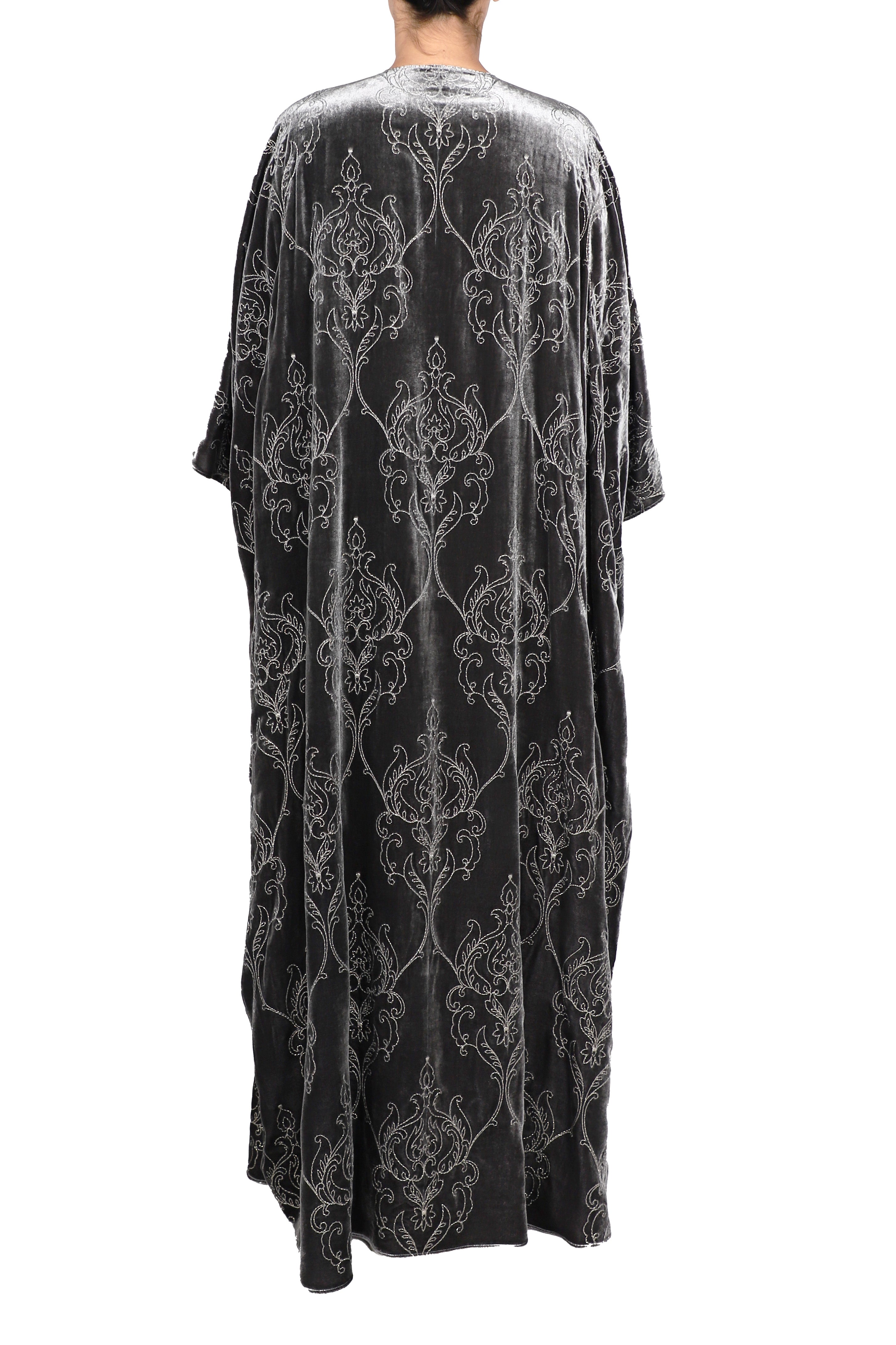 Embroidered Velour Cover Up