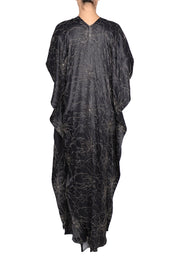 Satin Crepe Embroidered Boubou Caftan