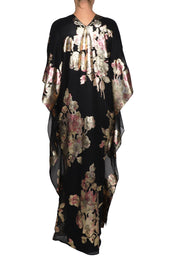 Rose Metallic Overprint Boubou Caftan