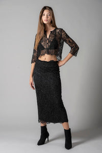 Hand Embroidered Lace Cardigan