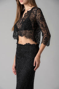 Hand Embroidered Lace Cardigan