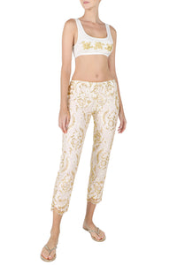 Metallic Lace Pants