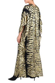 Metallic Tiger Lined Boubou Caftan
