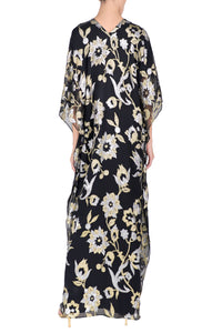 Metallic Floral Bouquet Boubou Caftan