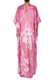 Rose Velour Devore Boubou Caftan