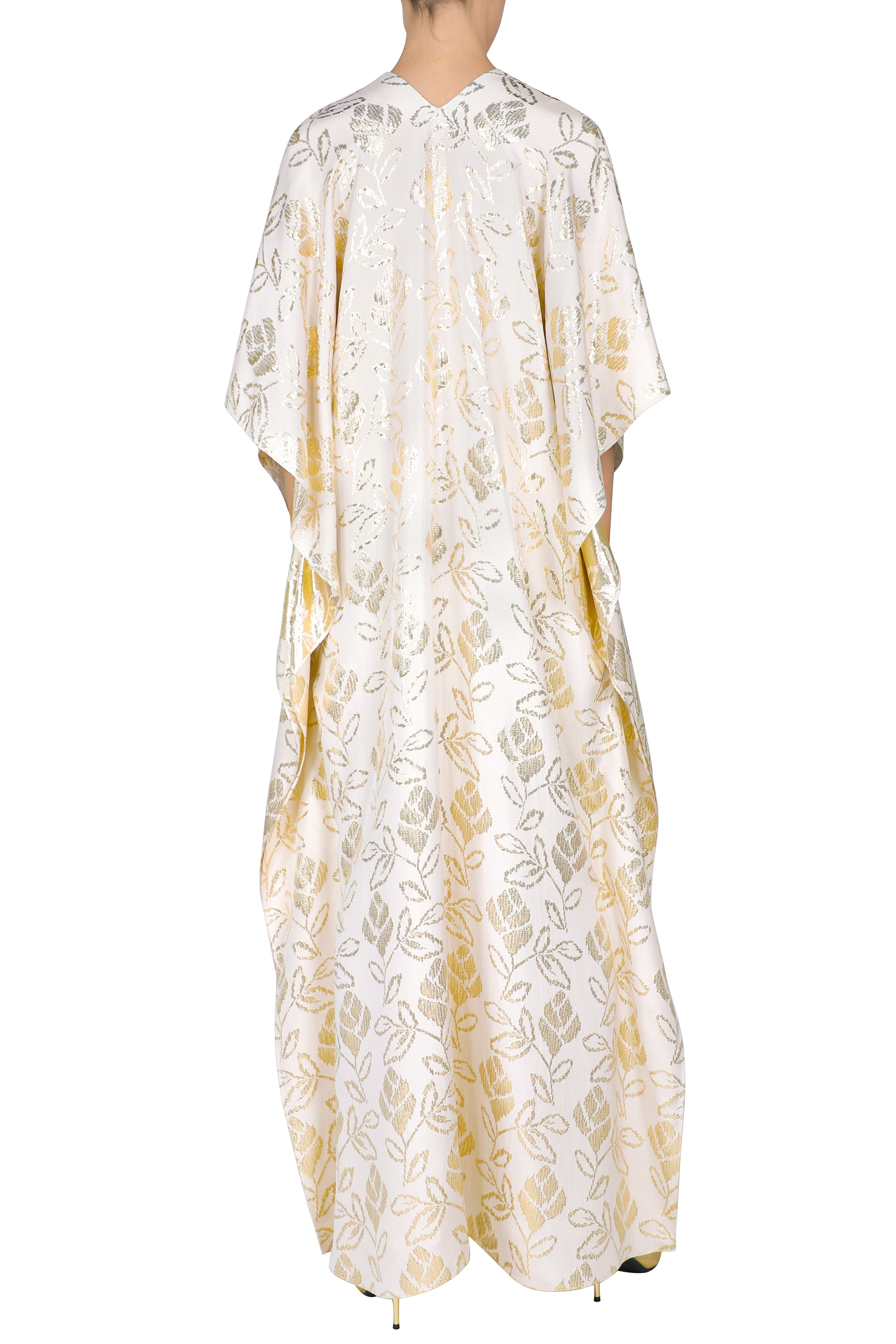 Metallic Floral Boubou Caftan