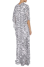 Metallic Little Flower Velour Devore Boubou Caftan