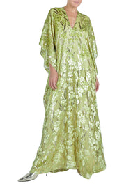 Gold Petal Velour Devore Boubou Caftan