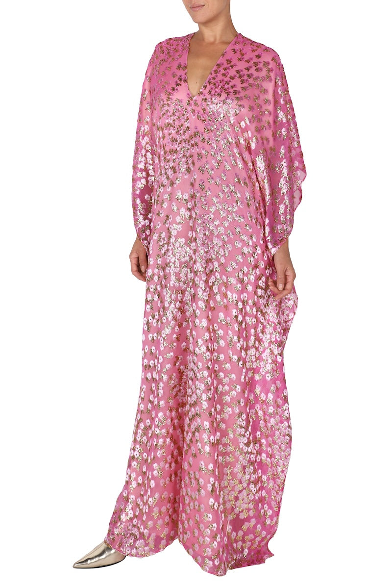 Little Flower Velour Devore Boubou Caftan