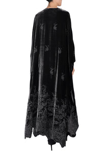 Embroidered Velvet Cover Up