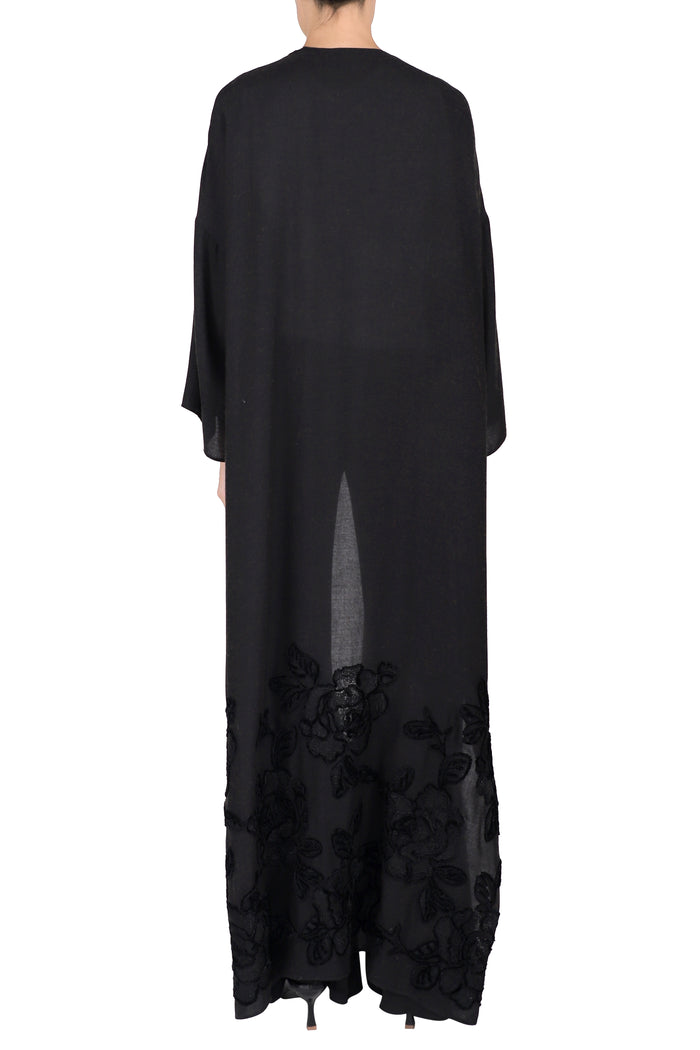 Embroidered Soft Wool Cover Up