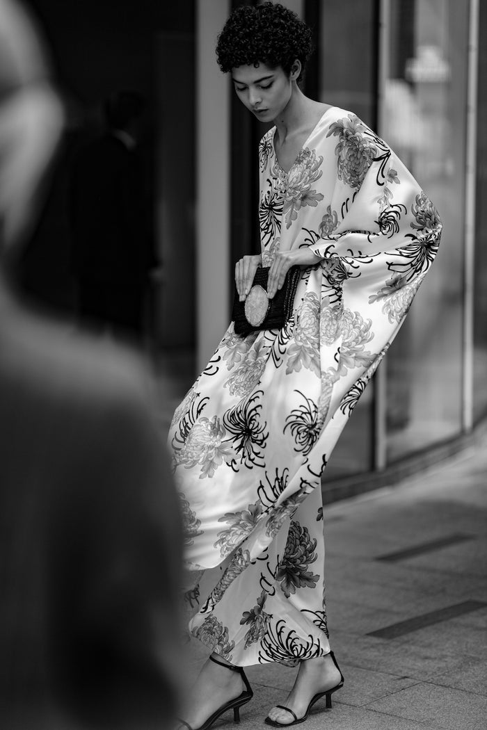 Printed Satin Boubou Caftan