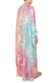 Metallic Flower Cover Up with Tassels