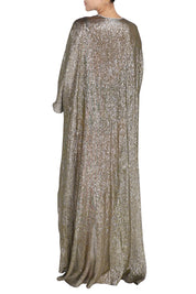 Metallic Silk Cover Up with Tassels
