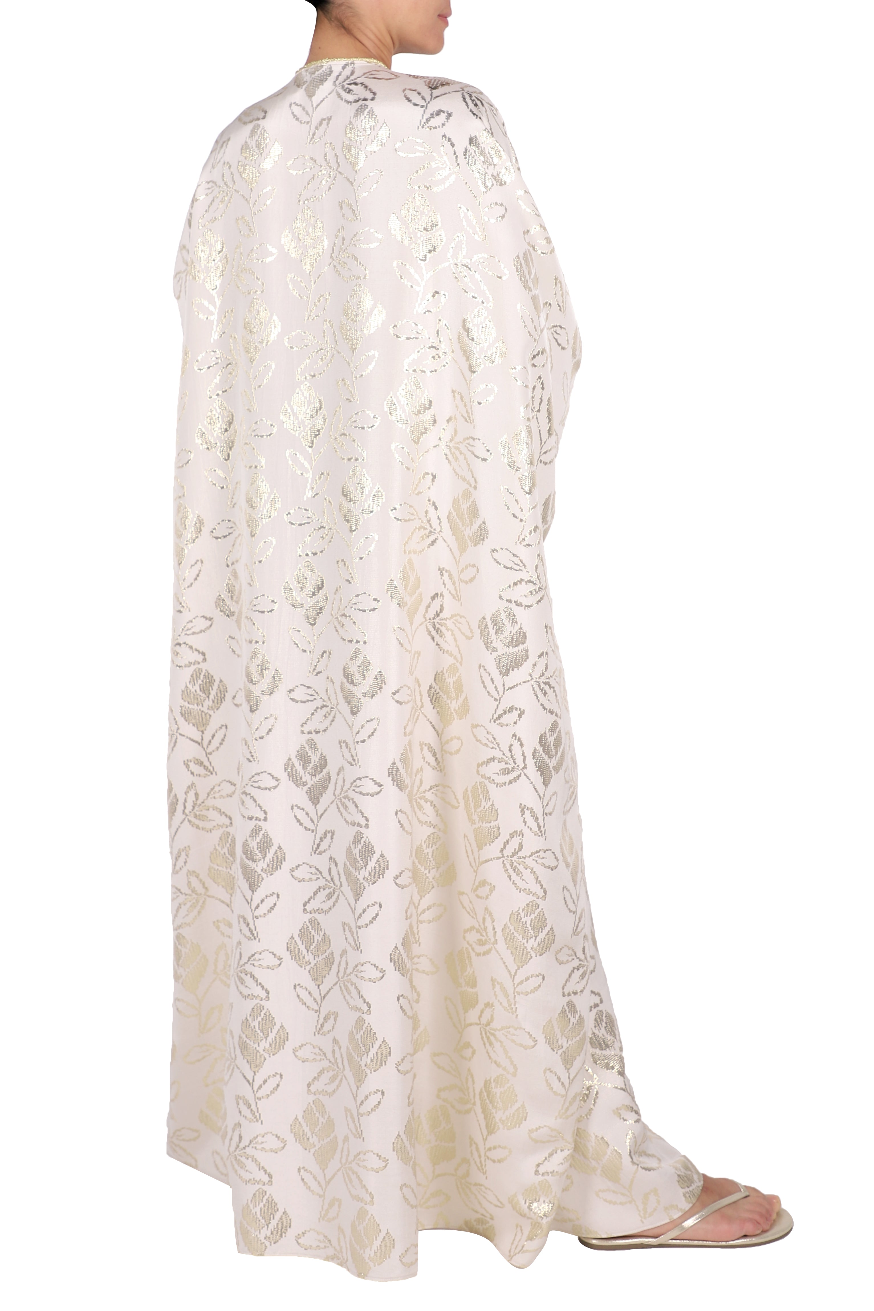 Reversible Metallic Cover Up with Handmade Tassels