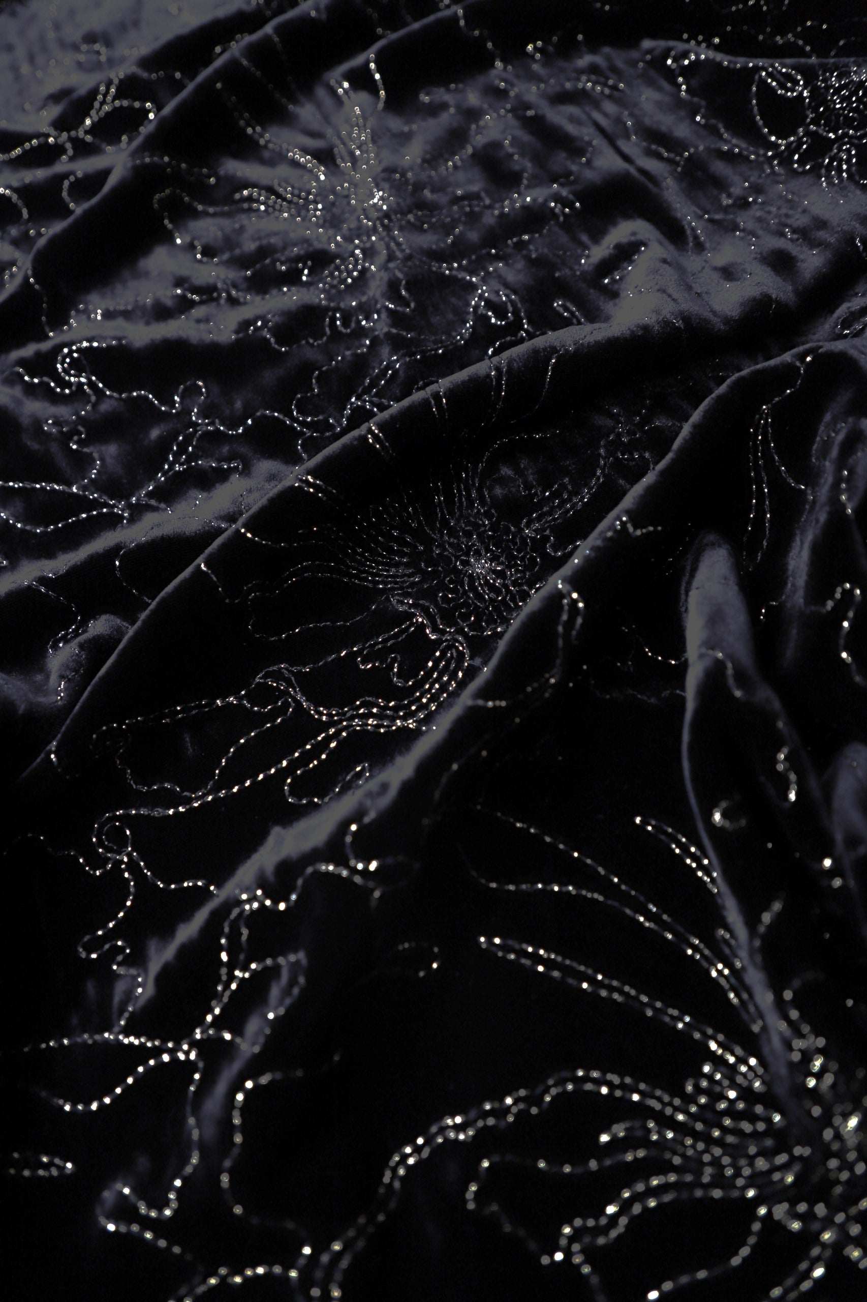 Embroidered Velour Cover Up