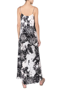 Printed Silk Satin Cami Dress