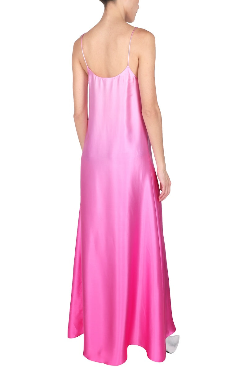 pink silk cami dress Silk Lace Detailed Midi Cami Dress - Malibu Pink | Bridal & Loungewear