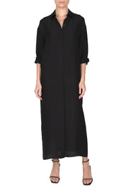 Button Down Silk Croco Dress