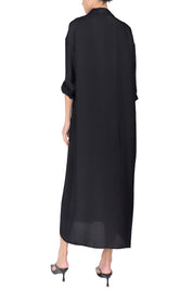 Button Down Silk Croco Dress