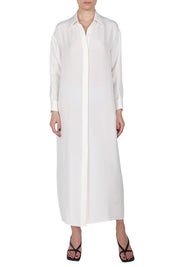 Button Down Silk Croco Dress