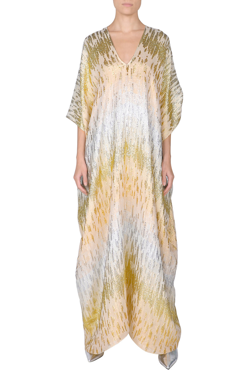 Metallic Broken Lines Boubou Caftan