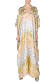 Metallic Broken Lines Boubou Caftan
