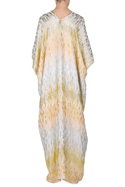 Metallic Broken Lines Boubou Caftan